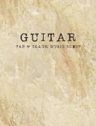 Guitar Tab & Blank Music Sheet: Tablature Chord Diagram and Staff Notebook