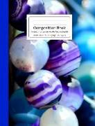 Composition Book Violet & Turquoise Agate Beads Wide Rule