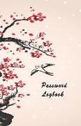 Password Logbook: Modern Password Usernames Keeper in One Easy Organized Notebook and Online Organizer Ink Cherry Blossom Design