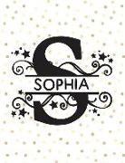 Sophia: (8.5 X 11 Lined) College Ruled Blank Journal Notebook with Monogram Letter S and Personalized Name