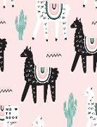 Notebook by C Cher: Llama Cover and Dot Graph Line Sketch Pages, Extra Large (8.5 X 11) Inches, 110 Pages, White Paper, Sketch, Draw and P