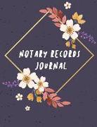 Notary Records Journal: Notary Log