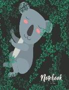 Notebook by a Madoo: Koala Cover and Lined Pages, Extra Large (8.5 X 11) Inches, 110 Pages, White Paper