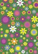 Sketchbook: Cute Floral Print Journal for Kids 120 Pages, Lined, 7 X 10 in (17.78 X 25.4 CM) - Green