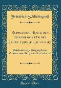 Supplement-Band des Nekrologs für die Jahre 1790, 91, 92 und 93