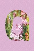 G: Alphabet Journal Gladiolus Flowers on Pink Patterned Background 6 X 9 120 Pages