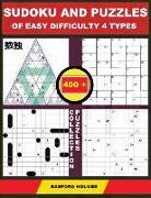Sudoku and Puzzles of Easy Difficulty 4 Types. 400 Collection Puzzles.: Lighthouse Battleship - Yajilin - Calcudoku - Tridoku. Holmes Presents a Sudok