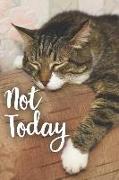 Not Today: Funny Notebook Journal Sleeping Cat Gift (6 X 9)