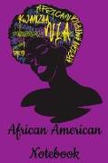 African American Notebook: Melanin Queen Weekly Planner Black Girl Journal I Am Black History Diary Strong Independent Woman 6x9 200 Pages