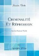 Criminalité Et Répression