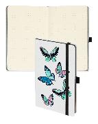 Biella Notizbuch Kompagnon White Trend, Butterfly