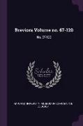 Breviora Volume No. 67-120: No. 67-120