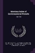 Montana Index of Environmental Permits: 19881988