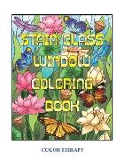 Color Therapy (Stain Glass Window Coloring Book): Advanced coloring (colouring) books for adults with 50 coloring pages: Stain Glass Window Coloring B