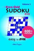 Even-Odd Sudoku 8x8 Easy to Evil: 400+ Puzzles