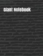 Giant Notebook: Jumbo Notebook, Journal, 500 Pages, 250 Ruled Sheets