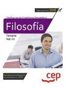 Filosofía : Profesores de Enseñanza Secundaria. Temario III