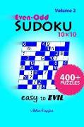 Even-Odd Sudoku 10x10 Easy to Evil: 400+ Puzzles