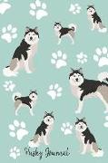 Husky Journal: Cute Dog Breed Journal Lined Paper