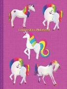 Composition Notebook: Rainbow Unicorns Cover Wide Ruled 100 Pages Students Teachers Parents Schools