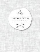 Cornell Notes Notebook: Light Grey Paper Grunge Cornell Paper Notetaking Journal