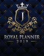 Royal Planner 2019: Monogram Letter J