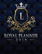 Royal Planner 2019: Monogram Letter L