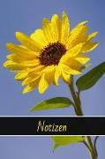 Notizen: Sonnenblume Notizbuch - Für Meine Gedanken: Das Besondere Einschreibbuch Tagebuch - Notebook - Skizzen - Blankobuch