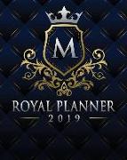 Royal Planner 2019: Monogram Letter M