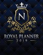 Royal Planner 2019: Monogram Letter N
