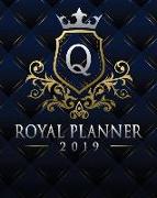 Royal Planner 2019: Monogram Letter Q