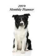 2019 Monthly Planner: Border Collie Cover - Includes Major U.S. Holidays and Sporting Events