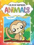 Color by Numbers: Animals: A Super Fun 50 Page Jumbo Coloring Book for Kids and Teens Who Love Farm Animals, Jungle Animals, Arctic Anim