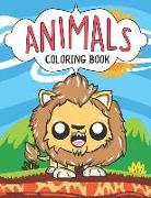 Animals Coloring Books: Super Cute Jumbo Coloring & Activity Book for Kids & Toddlers