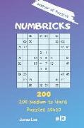 Master of Puzzles - Numbricks 200 Medium to Hard Puzzles 10x10 Vol. 13