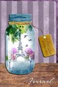 Parisian Memories: In a Jar - Beautiful Lavander Lined and Dot Grid Notebook, Great for Paris Travel Journal