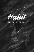 Habit Tracker Journal: Black Marble Daily Planner for Tracking Personal Tasks and Goals, Habit Calendar, Writable Goals, Undated