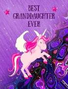 Best Granddaughter Ever: Unicorn Purple Notebook Journal Sketchbook for Writing Drawing Doodling Sketching with Inspirational Quotes and Unicor