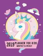 2019 Planner for Kids: 2019 Planner Weekly and Monthly for Kids: Academic Year Calendar Schedule Appointment Organizer and Journal Notebook t