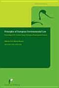 Principles of European Environmental Law