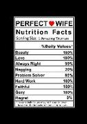 Perfect Wife Nutrition Facts: Funny Valentine's Day Gift - Blank Notebook, Journal for Her