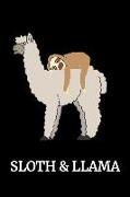 Sloth & Llama: Cute Sloth & Llama Friends Lined Notebook 120 Pages 6 X 9
