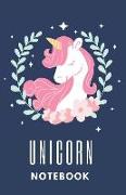 Unicorn Notebook: 100 Pages Ruled Paper Book with Cute Unicorn, Lined Paper for Writing, Pocket Size