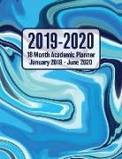 2019 - 2020 - 18 Month Academic Planner - January 2019 - June 2020: Blue Marble Steel Theme - Organizer Notebook and Calendar for Full School Year (Ho