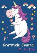 Gratitude Journal for Kids: Girl Unicorn Journal 90 Days Simple Daily Writing Prompts I Am Grateful for with Space to Write & Draw