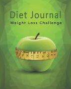 Diet Journal Weight Loss Challenge: Personal Food Record Notebook Exercise Calorie Counter Diary