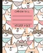 Wide Ruled Composition Book: Adorable Shiba Inu Notebook for School, Work, or Home! Keep Your Notes Organized and Your Favorite Dog on Display! Won