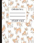 Wide Ruled Composition Book: Cute Shiba Inu Notebook for School, Work, or Home! Keep Your Notes Organized and Your Favorite Dog on Display! Wonderf