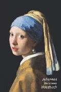 Johannes Vermeer Notizbuch: Das Mädchen Mit Dem Perlenohrgehänge - Trendy Liniertes Notizbuch - Softcover, 100 Seiten