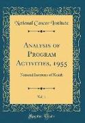 Analysis of Program Activities, 1955, Vol. 1